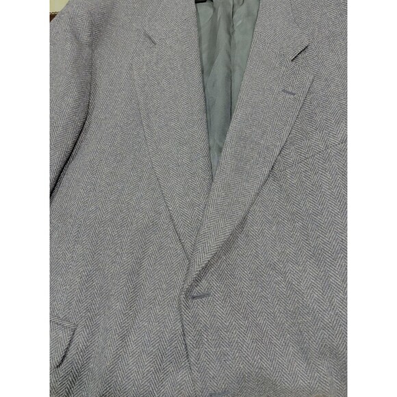 Mens Sport Suit Top  Alexander Lloyd dark gray Blazer herringbone 100% wool 52 R - Picture 4 of 7
